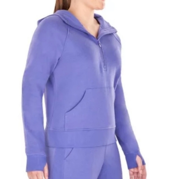 Member's Mark Ribbed Zip Hoodie Periwinkle L - Picture 8 of 8